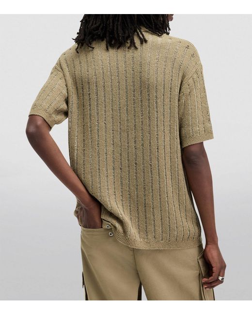 AllSaints Natural Miller Polo Shirt for men