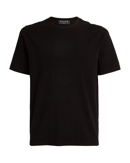Falke Black Knitted T-shirt for men