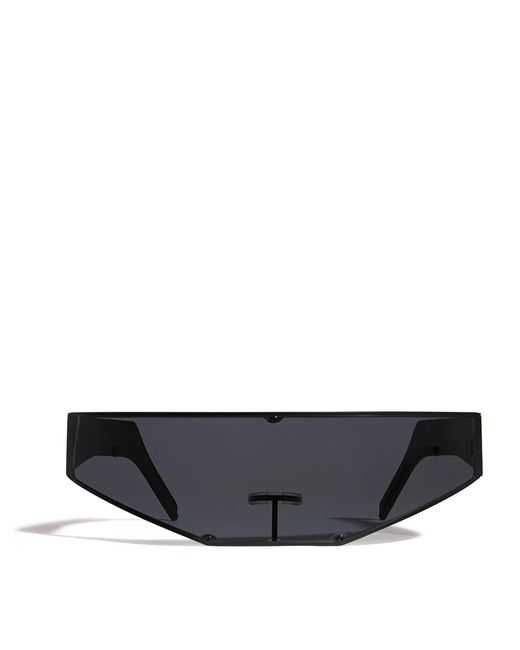 Rick Owens Black Stainless Steel Cyclops Sunglasses for men