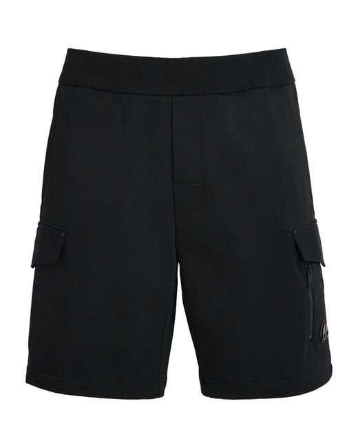 Moose Knuckles Black Dalon Cargo Sweatshorts for men