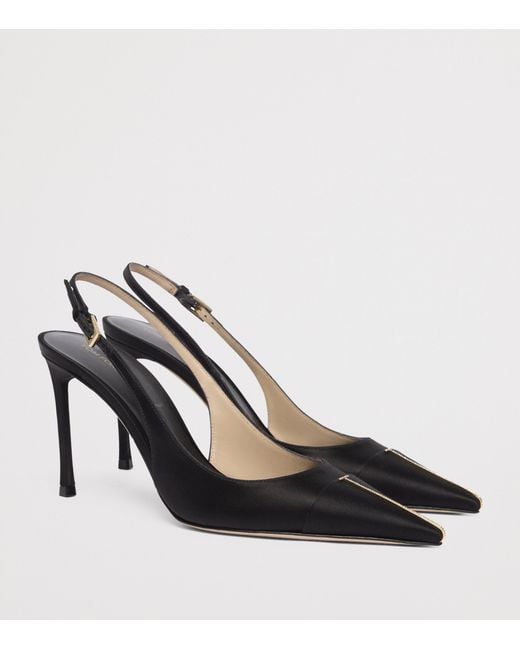 Tom Ford Black Satin Slingback Pumps 105