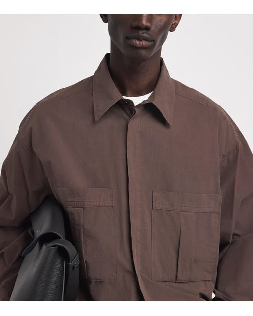 Agolde Brown Organic Cotton Clark Shirt for men
