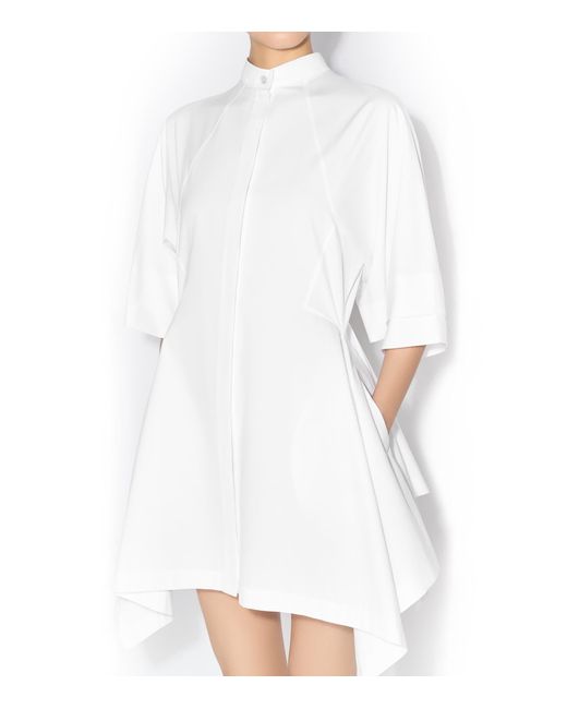 Alaïa White Panelled Mini Shirt Dress