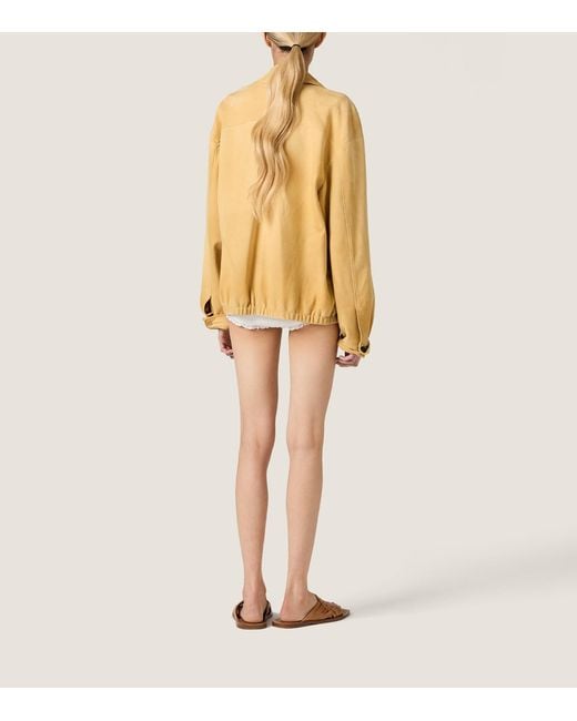 Miu Miu Natural Waxed Suede Jacket