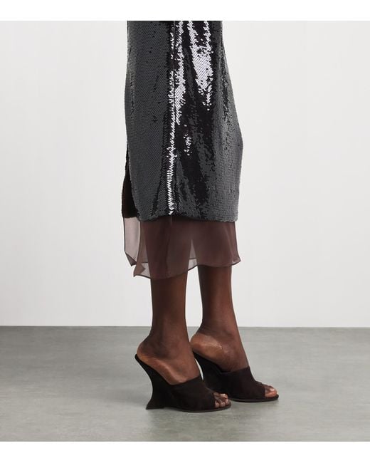Esse Studios Black Sequin Luminessa Midi Dress