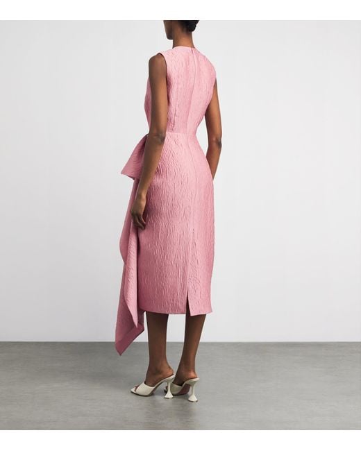 Roksanda Pink Cloqué Esra Midi Dress