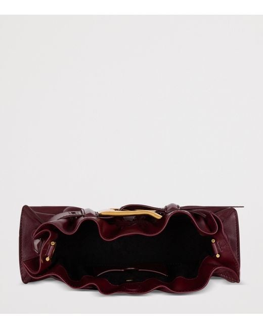 Balmain Purple Mini Leather Anthem Shoulder Bag