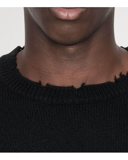 AllSaints Black Wool-Blend Remus Crew-Neck Sweater for men