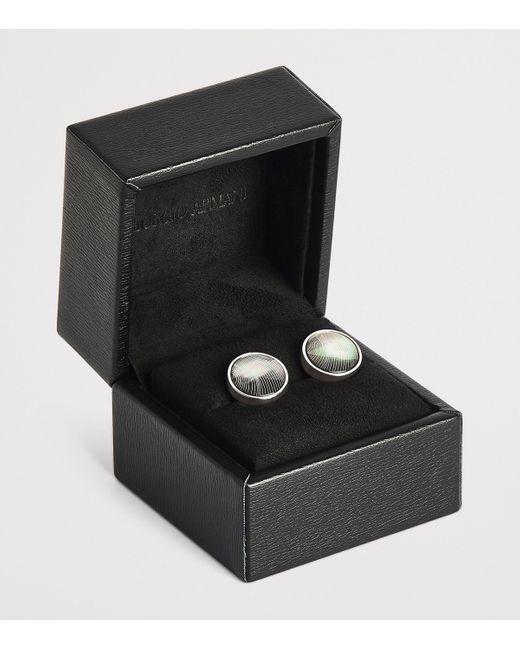 Giorgio Armani Gray Sterling Cufflinks for men