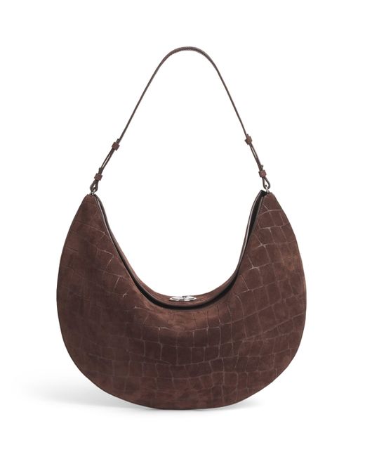 Jacquemus Brown Suede The Ovalo Shoulder Bag