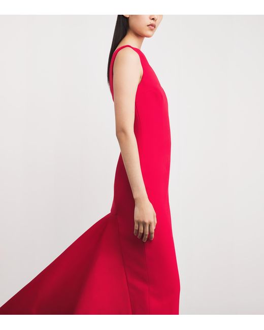 Safiyaa Red Crepe Sloane Gown