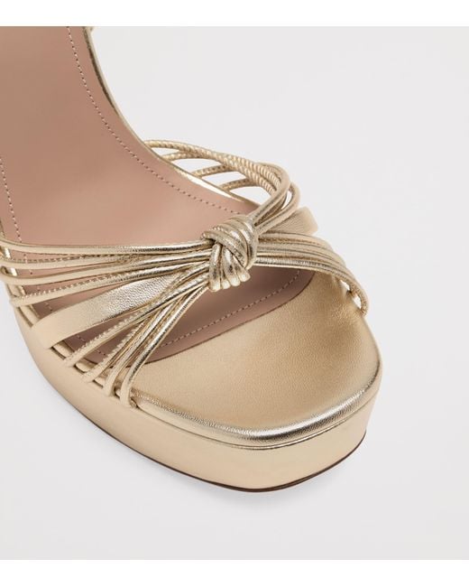 Malone Souliers Metallic Leather Lucille Platform Sandals 125