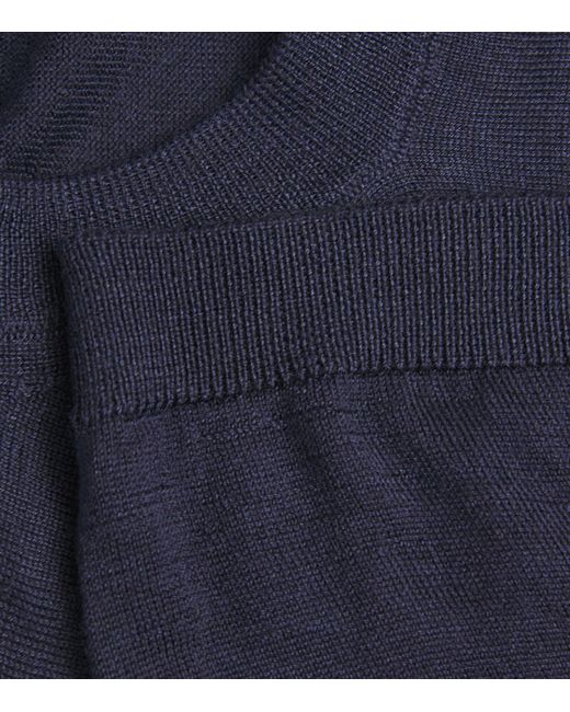 Colombo Blue Cashmere-Silk T-Shirt for men
