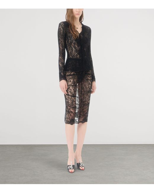 Valentino Black Stretch Lace Bodysuit