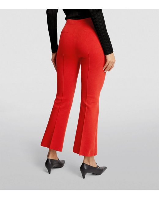 High Sport Red Knit Kick Trousers