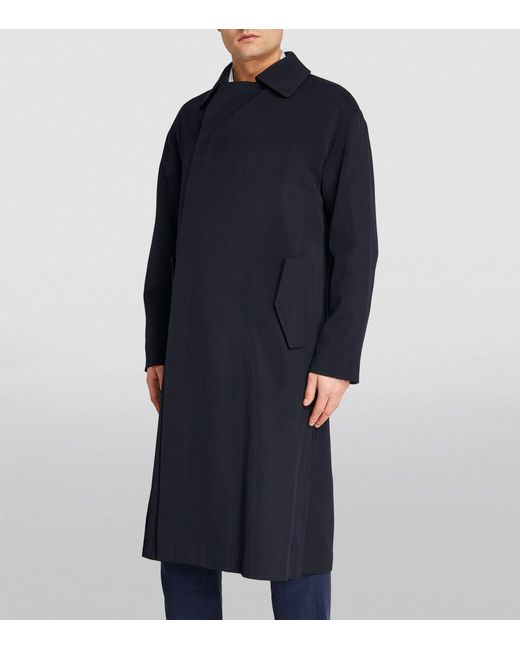 Giorgio Armani Blue Zip-up Caban Coat for men