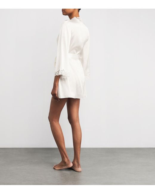 Gilda & Pearl White Silk Lace-Trim