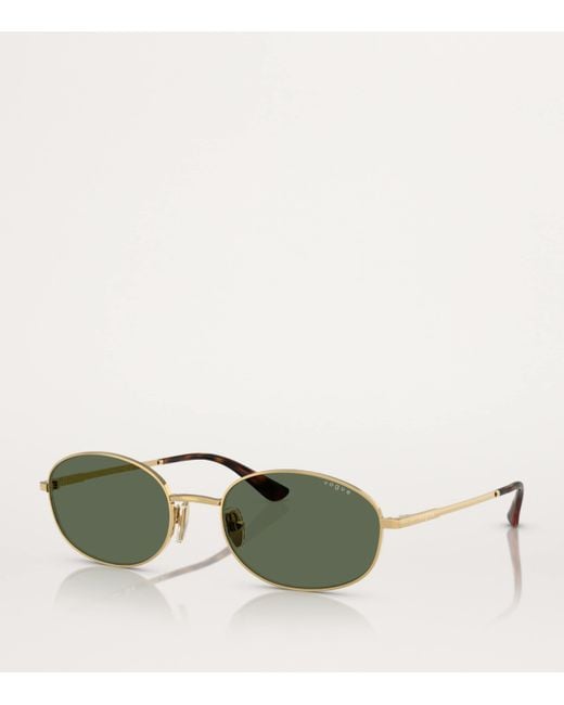 Vogue Green Metal Sunglasses