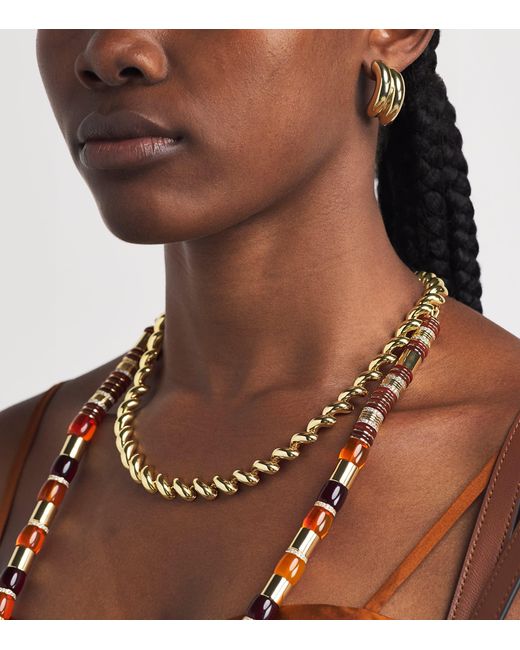 Eddie Borgo Natural Plated Torsade Chain Necklace