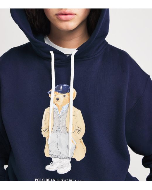 Polo Ralph Lauren Blue Cotton-Blend Polo Bear Hoodie