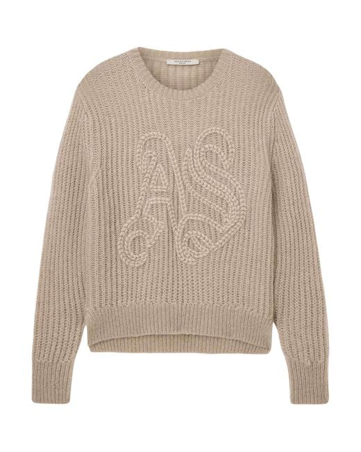 AllSaints Natural Wool-Blend Chain Sweater