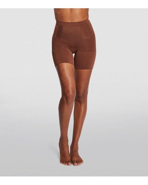 Spanx Brown Sculpt Oncore Mid-Thigh Shorts