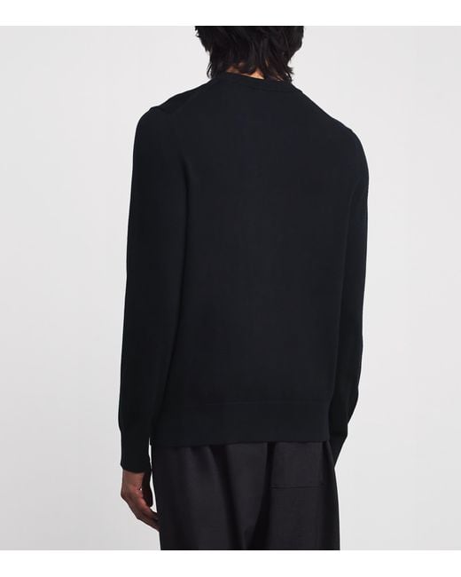 Sandro Blue Wool Crew-Neck Sweatshirt for men