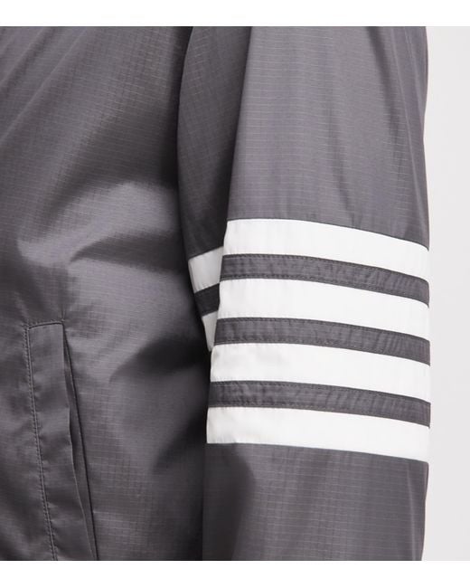 Thom Browne Gray Weather-Resistant 4-Bar Track Jacket for men