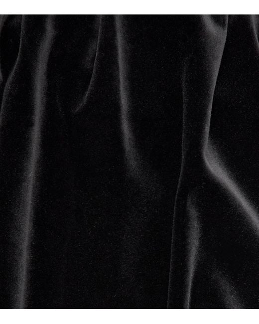 Max Mara Black Velvet Off-The-Shoulder Gown