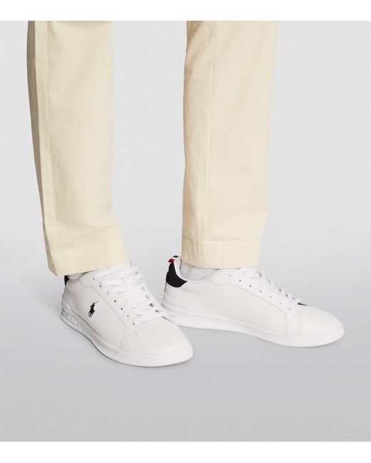 RLX Ralph Lauren White Heritage Court Sneakers for men