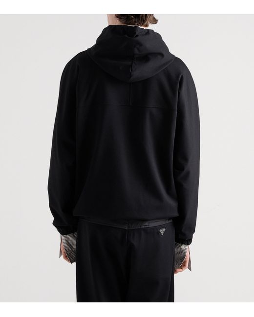 Prada Blue Technical Hooded Jacket for men