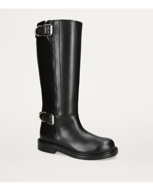 Givenchy Black Leather Voyou Knee-High Boots