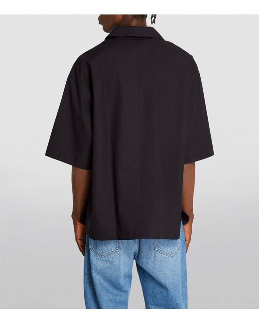 Jacquemus Black Cotton Box-fit Short-sleeve Shirt for men