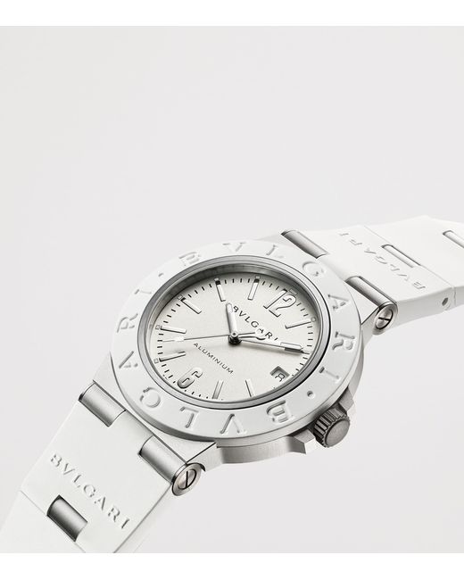 BVLGARI Metallic Aluminium Watch for men
