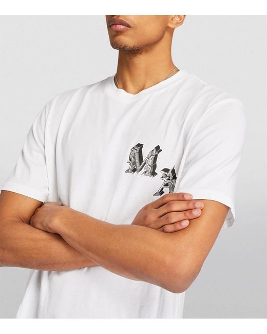 Amiri White Angel Print T-shirt for men