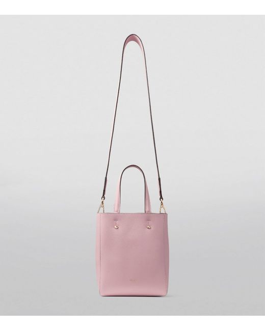 Jimmy Choo Pink Small Leather Lennie Tote Bag