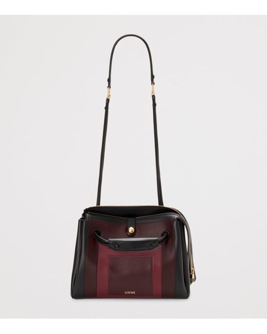 Loewe Black X Albers Medium Leather Madrid Shoulder Bag