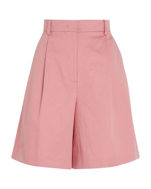 Weekend by Maxmara Pink Cotton High-rise Shorts