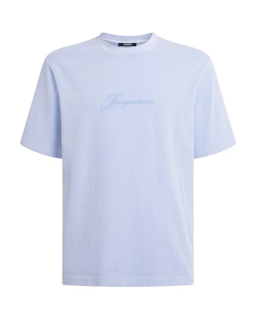 Jacquemus Blue Cotton Pigmento T-Shirt