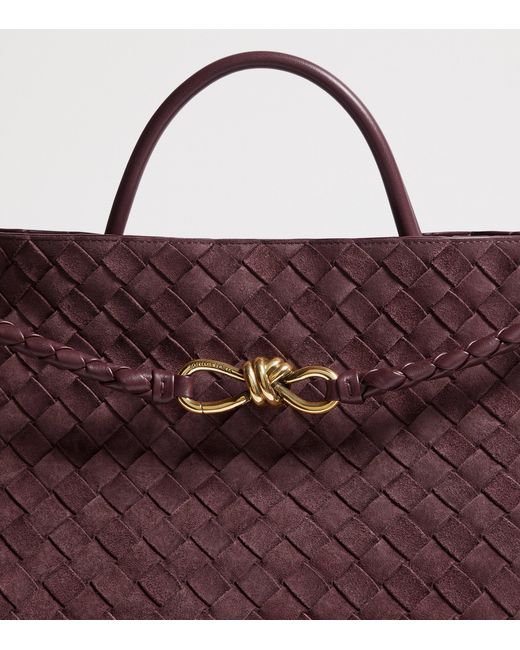 Bottega Veneta Purple Large Leather Andiamo Shoulder Bag