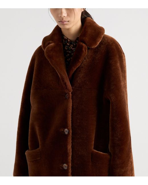 Prada Brown Shearling Coat