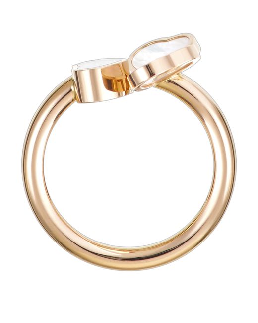 Chopard Pink And Diamond Happy Hearts Ring