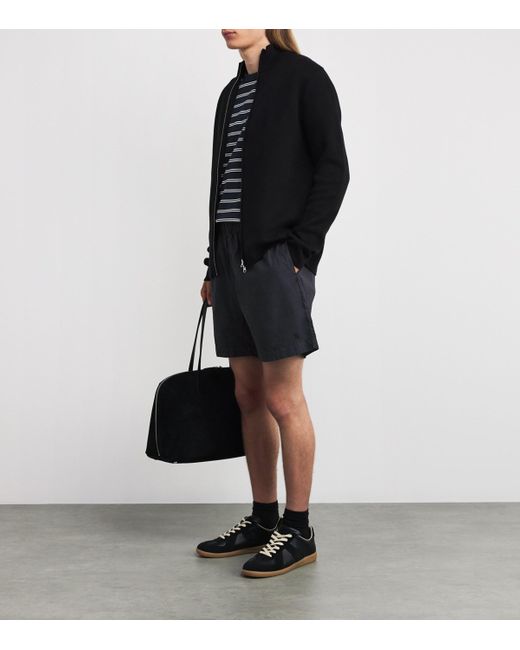 Norse Projects Blue Cotton-Lyocell Drawstring Shorts for men