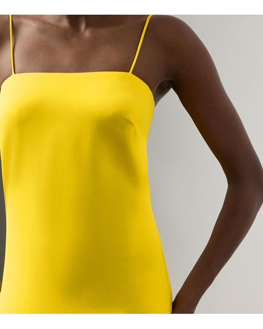 Ralph Lauren Yellow Silk Demetrius Maxi Dress