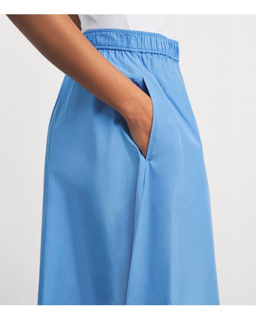 MAX&Co. Blue Taffeta Corollo Maxi Skirt