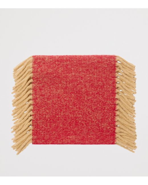 Burberry Red Alpaca Wool-Blend Happy Scarf
