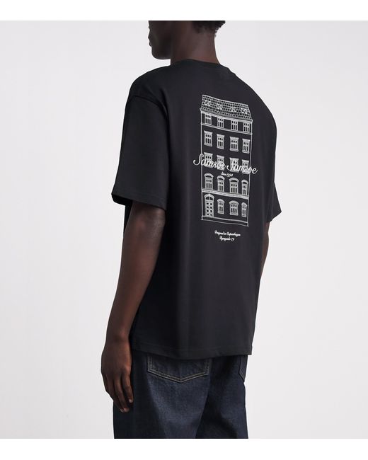 Samsøe & Samsøe Black Organic Cotton Sauni T-Shirt for men