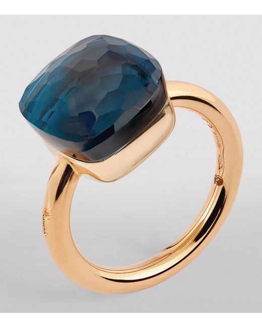 Pomellato Blue Mixed And London Topaz Nudo Maxi Ring