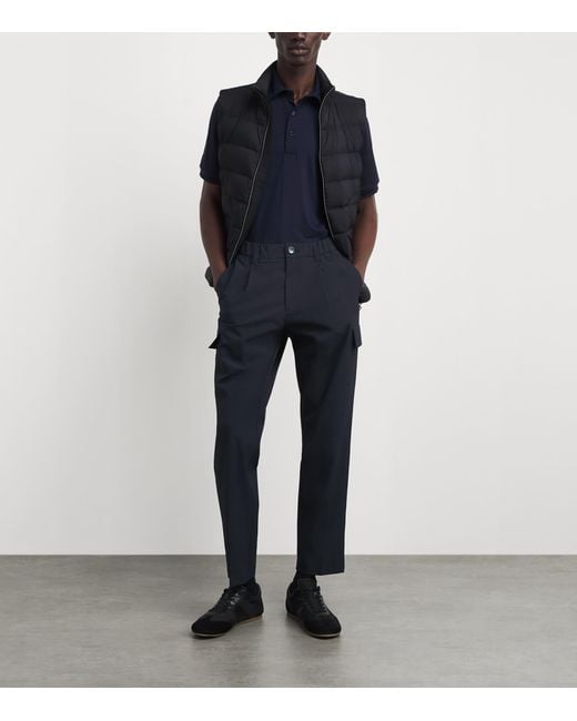 Herno Blue Wool Polo Shirt for men