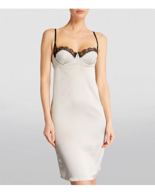 Kiki de Montparnasse White Silk-lace Inset Dress